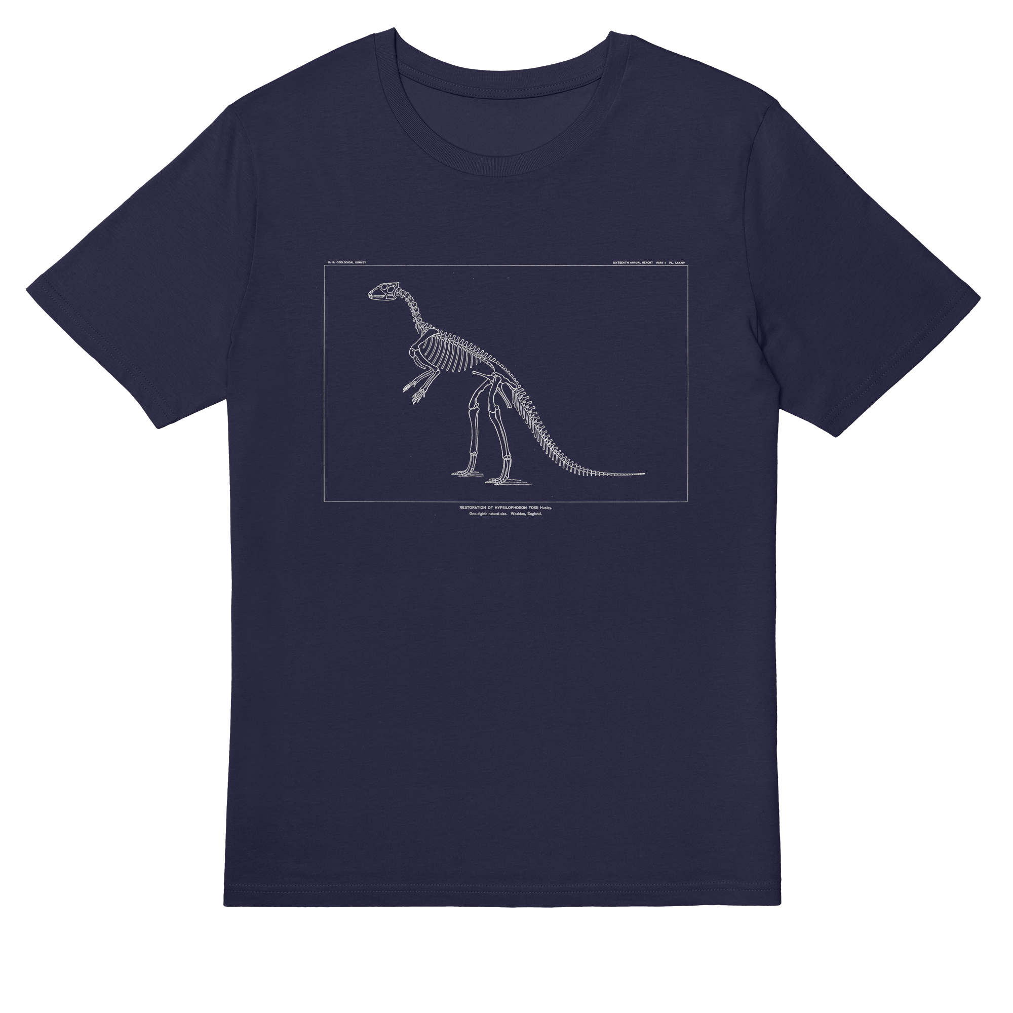Hypsilophodon Foxii – Vintage Dinosaur Illustration T-Shirt