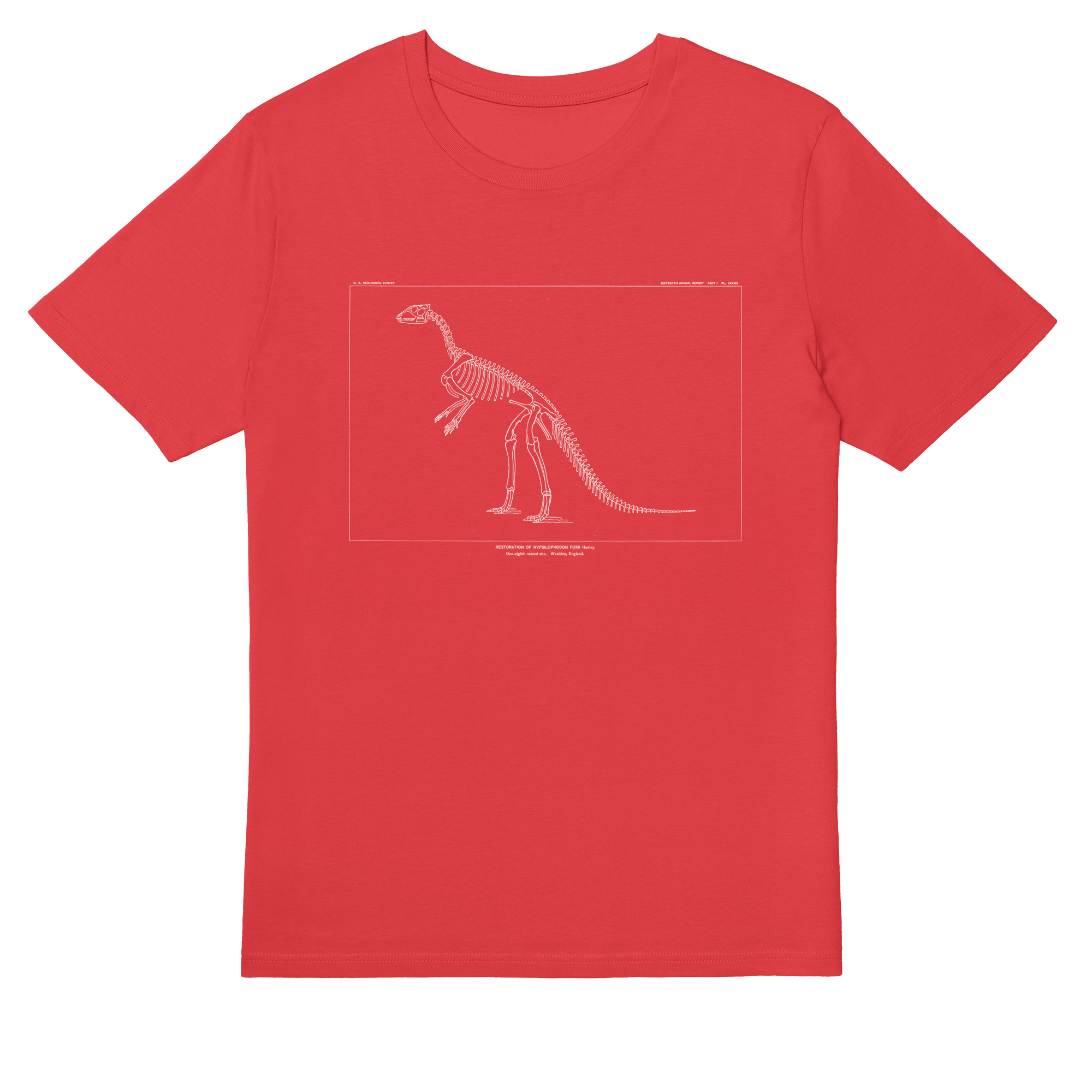 Hypsilophodon Foxii – Vintage Dinosaur Illustration T-Shirt